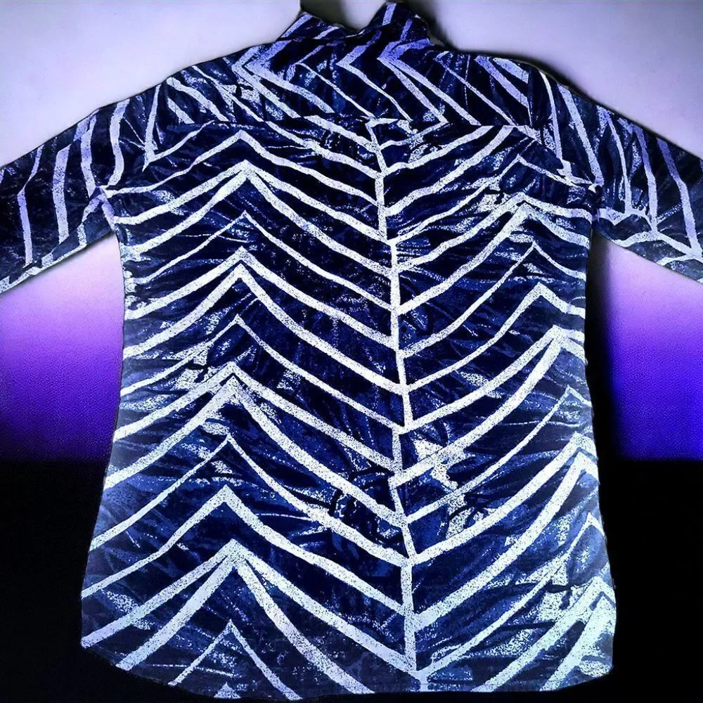 Versace Jeans Couture purple black Abstract chevron button up casual shirt